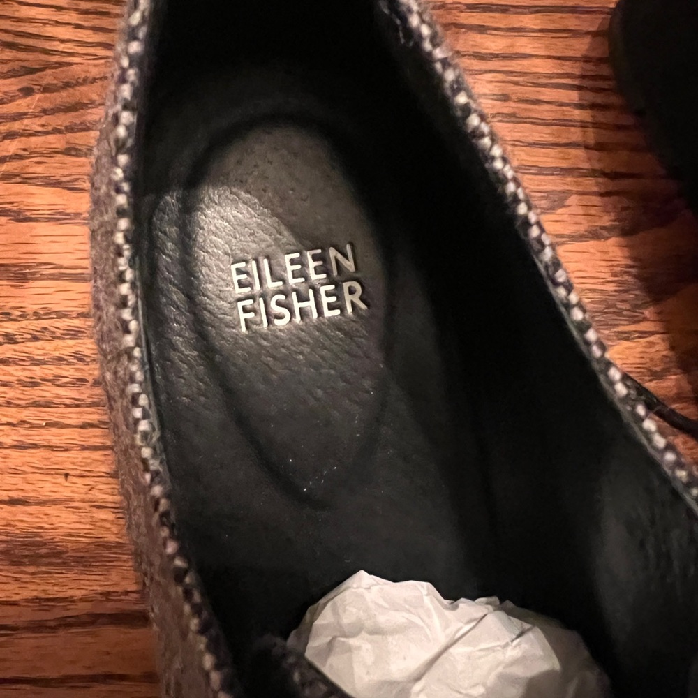 Eileen Fisher Eddy platform Oxford Women’s  Herringbone dressy and comfortable. - Picture 4 of 4